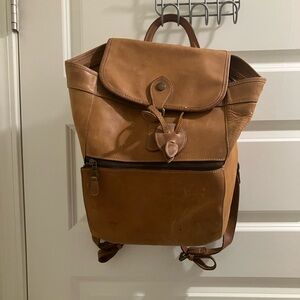 Eddie Bauer Tan Leather Backpack